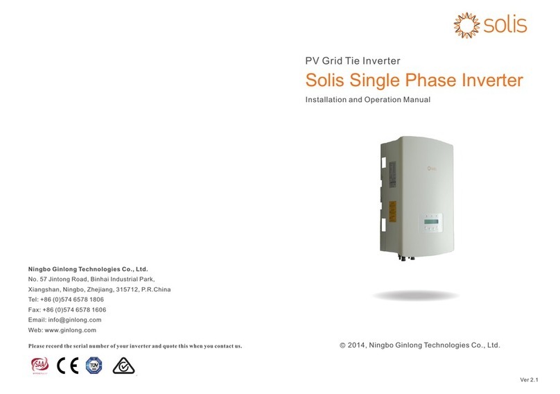 SOLIS Single Phase Inverter User manual SOLIS Single Phase Inverter User manual
