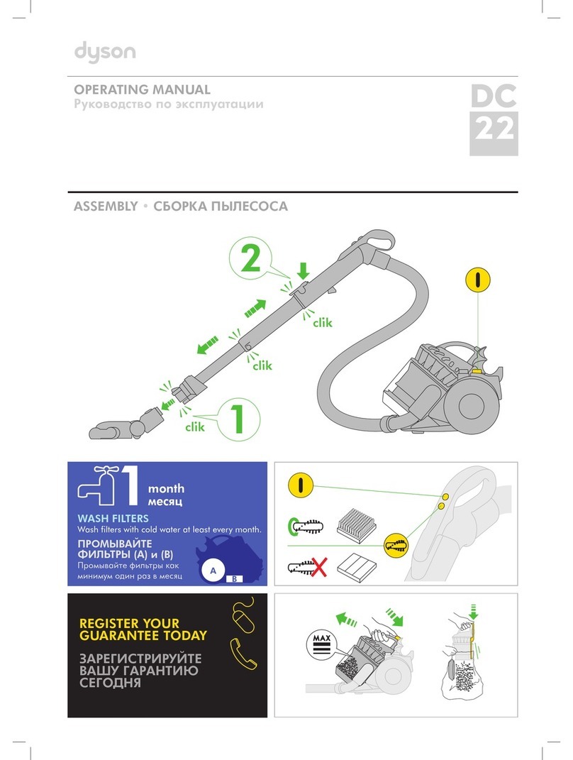 Dyson DC 22 operating manual
