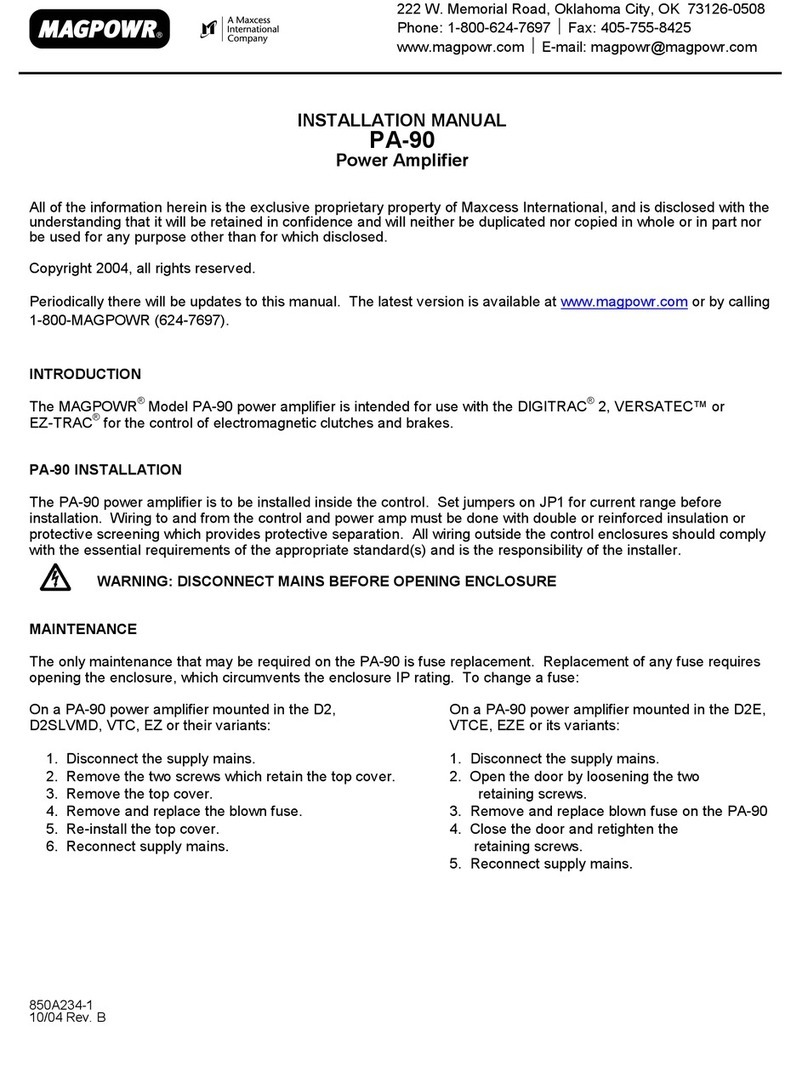 Magpowr PA-90 User manual