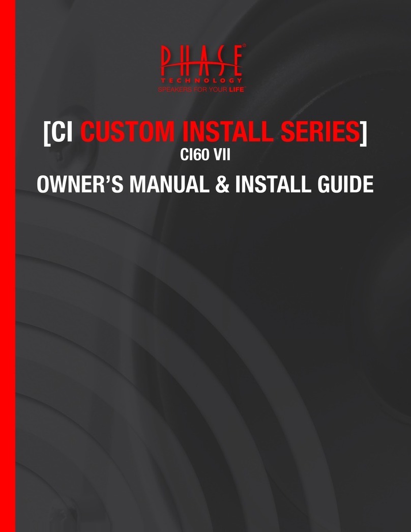 Phase CI60 VII CI CUSTOM INSTALL SERIES User manual