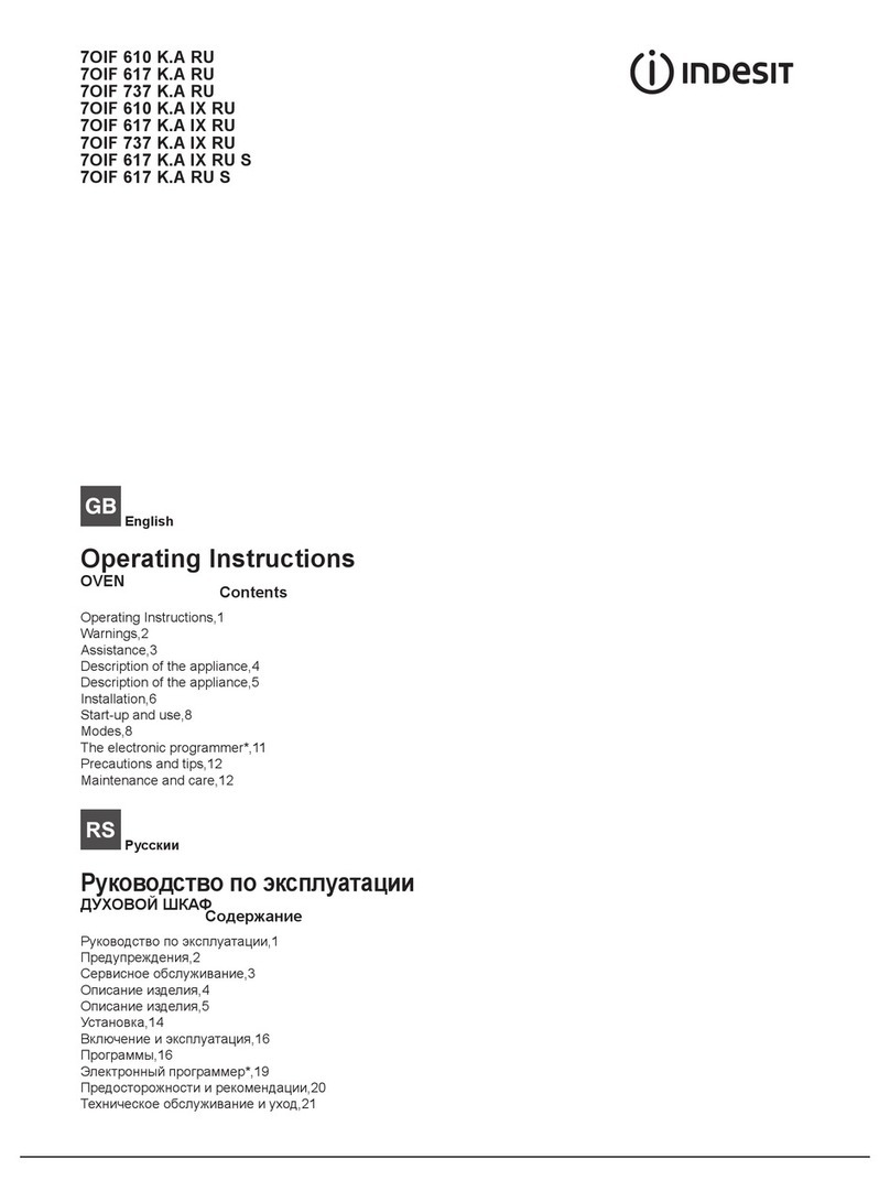 Indesit 7OIF 610 K.A RU User manual
