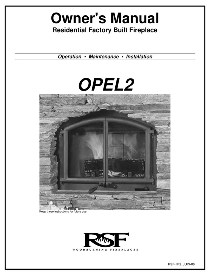 RSF Woodburning Fireplaces OPEL2 User manual RSF Woodburning Fireplaces OPEL2 User manual