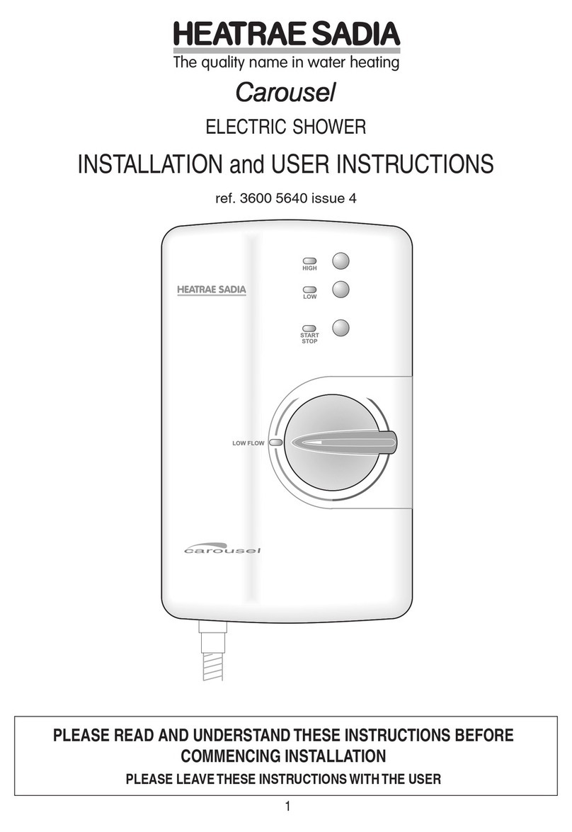 Heatrae Sadia Carousel Installation and user instructions