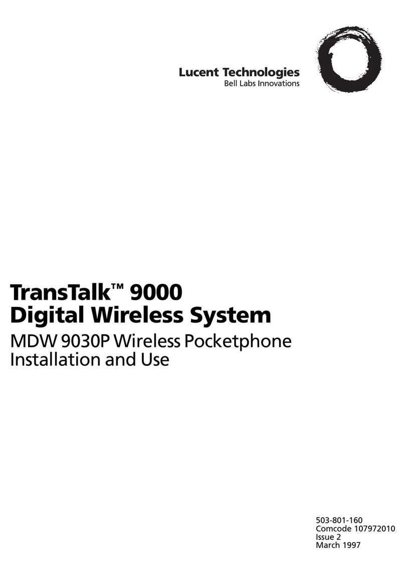 Lucent Technologies MDW 9030P Installation and use