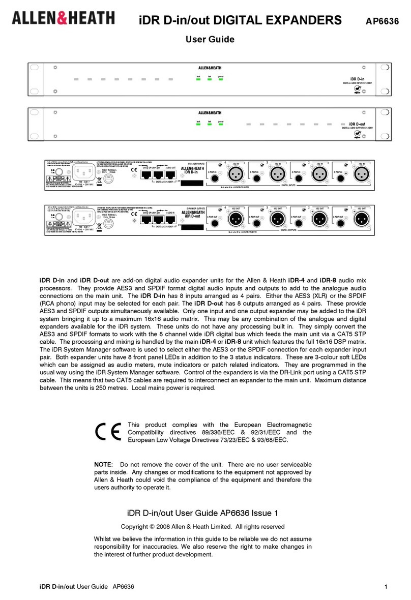 ALLEN & HEATH iDR D-in User manual