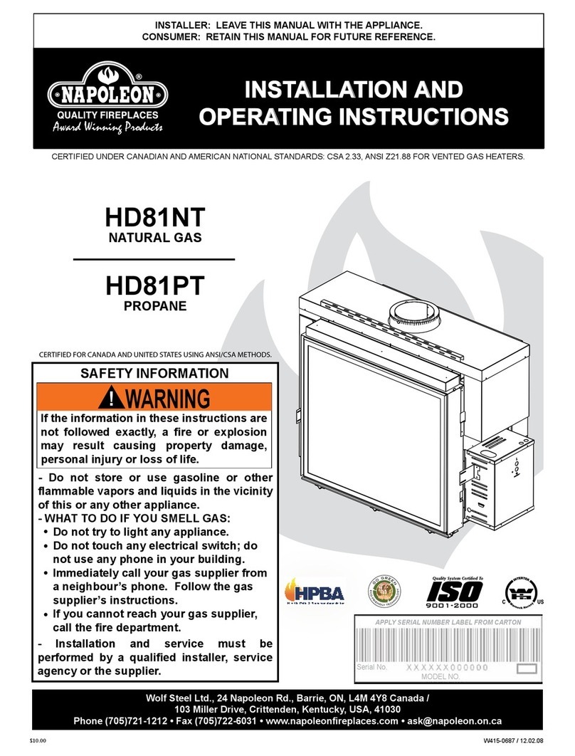 Napoleon HD81NT User manual
