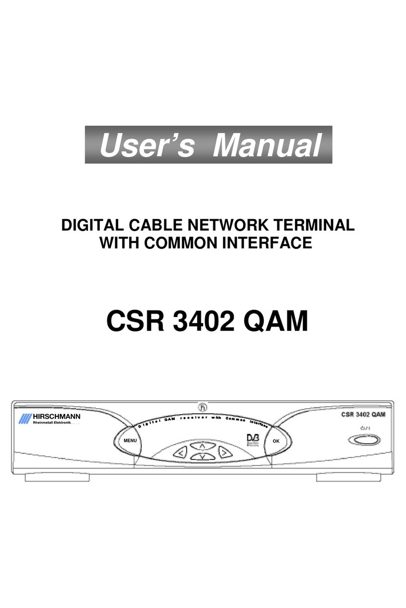 Hirschmann CSR 3402 QAM user manual