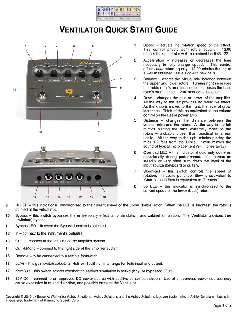 Ashby Solutions VENTILATOR quick start guide
