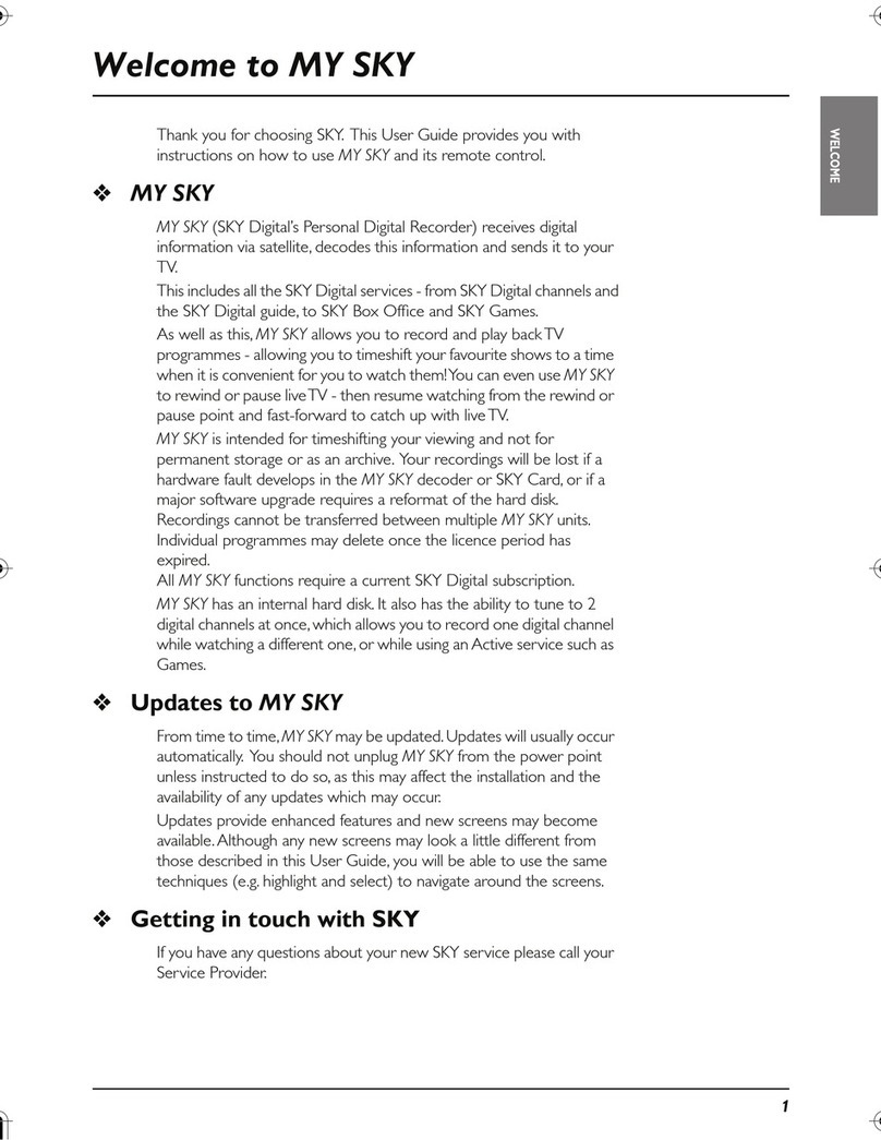 Sky MY user guide