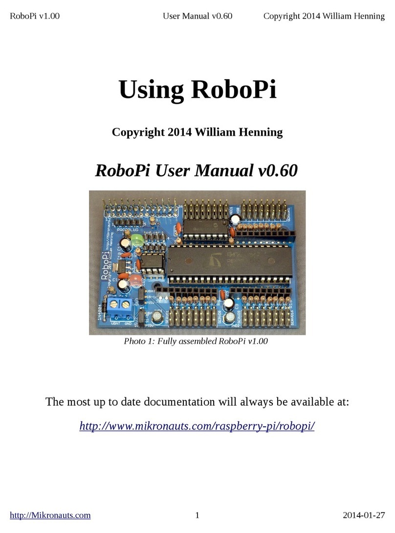 Raspberry Pi RoboPi user manual