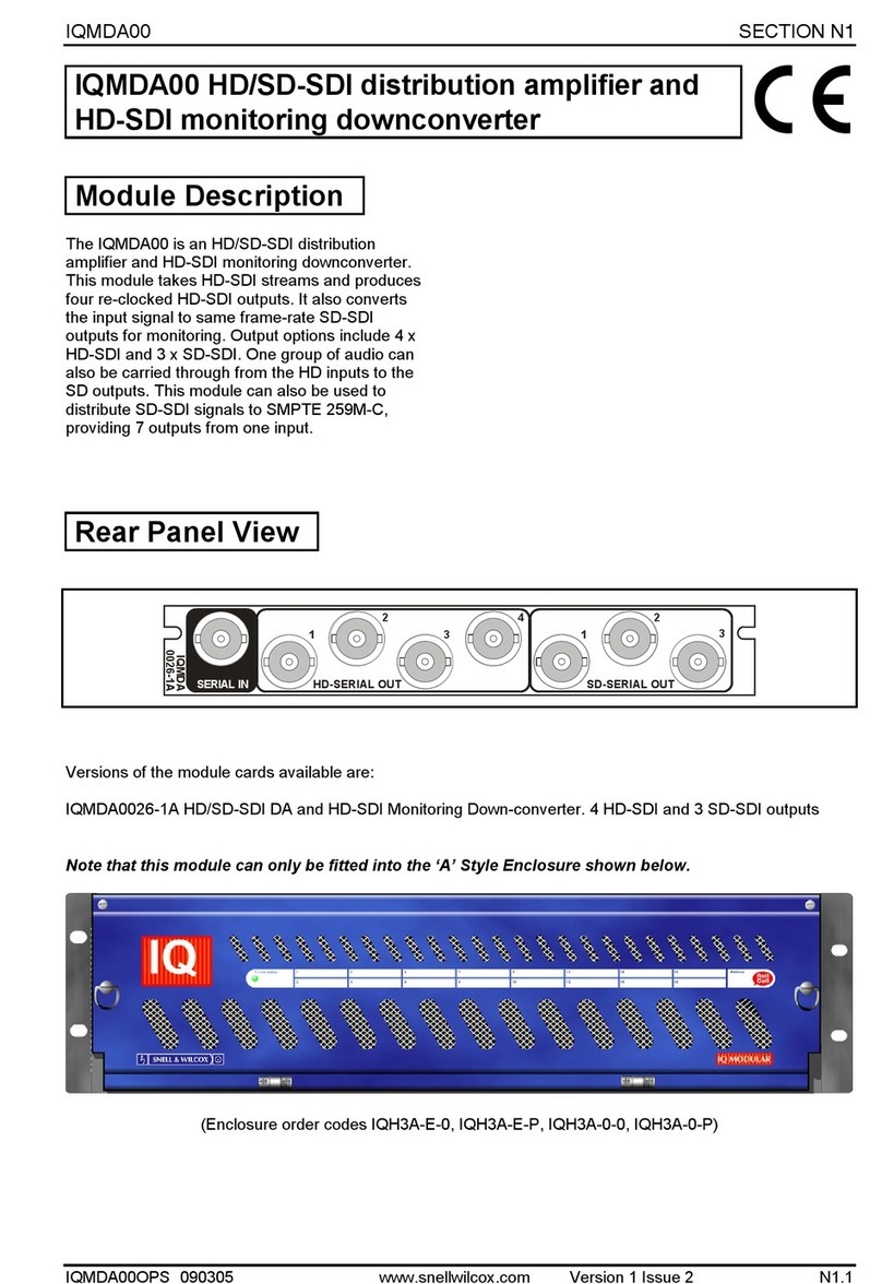 Snell IQMDA00 user manual Snell IQMDA00 user manual