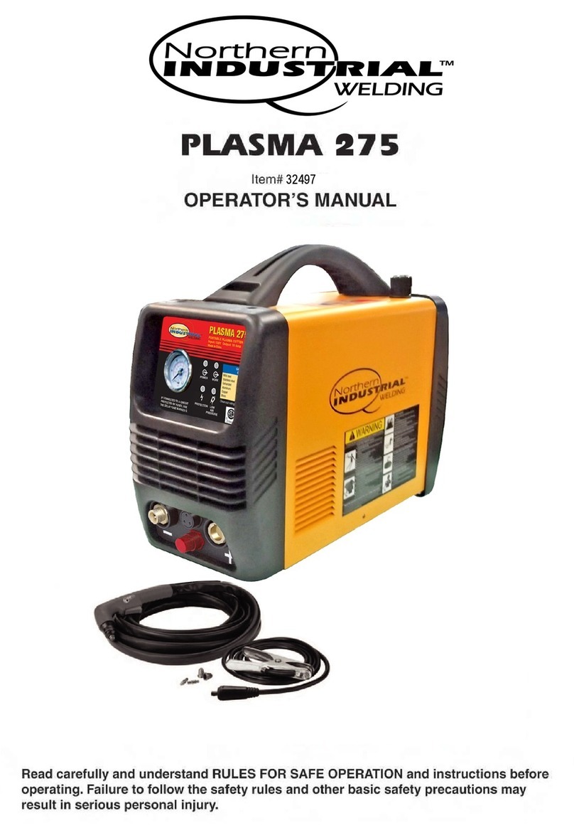Nothern Industrial tools Plasma 275 User manual
