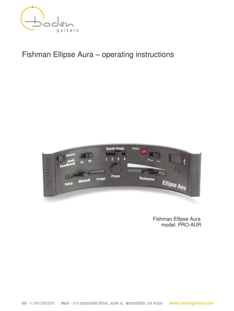 Fishman Ellipse Aura PRO-AUR operating instructions