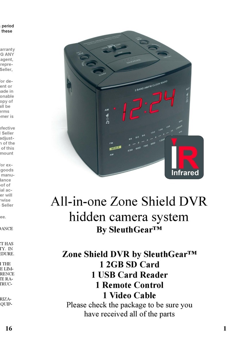 SleuthGear All-in-one Zone Shield DVR user manual