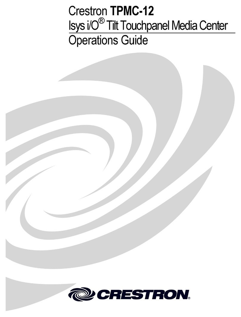 Crestron TPMC-12 Isys i/O User manual