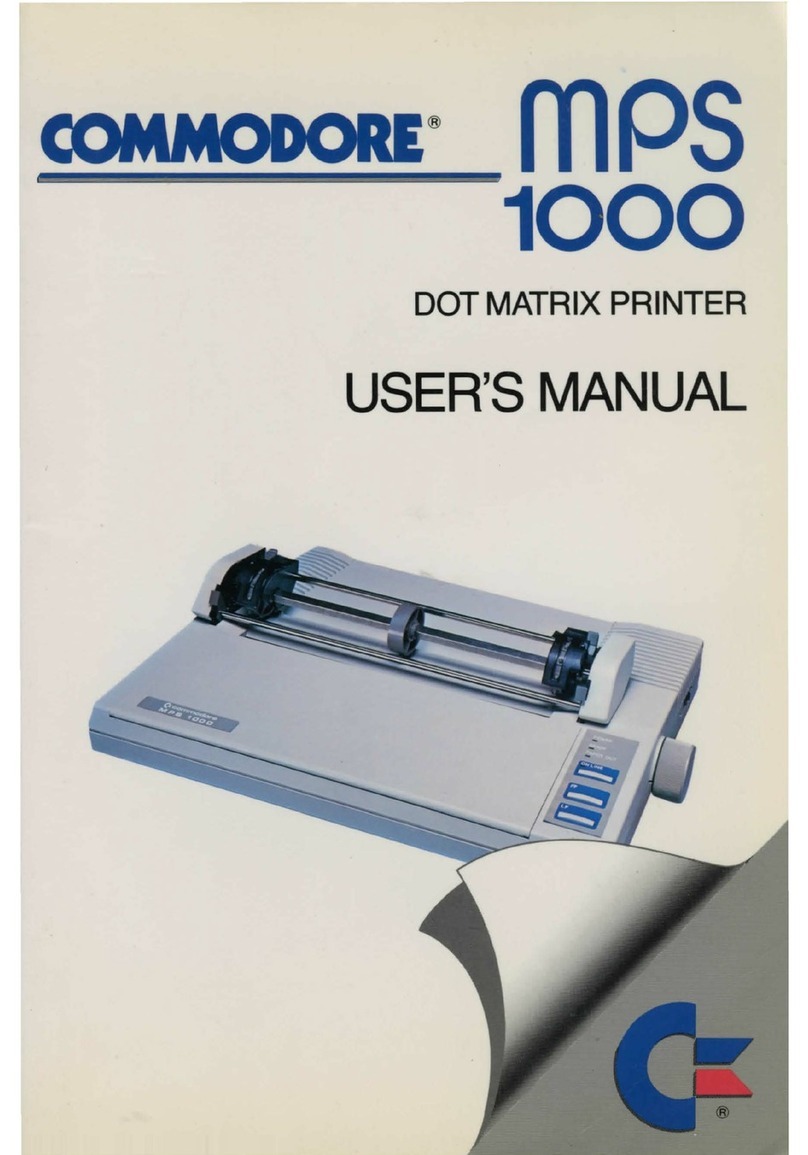 Commodore MPS 1000 User manual Commodore MPS 1000 User manual