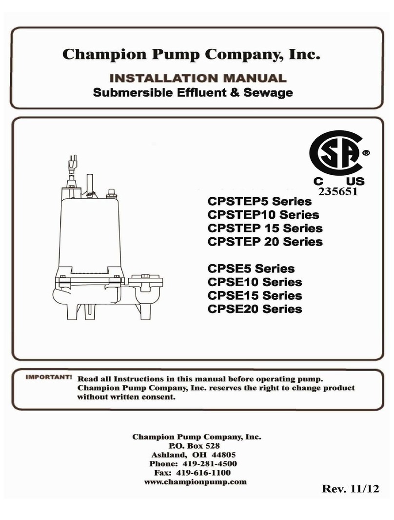 Champion Pump CPSTEP5 Series installation manual