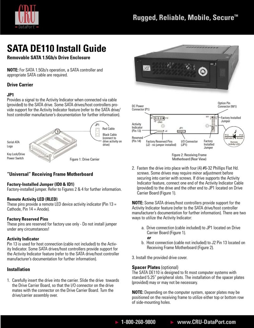 CRU Dataport SATA DE110 install guide