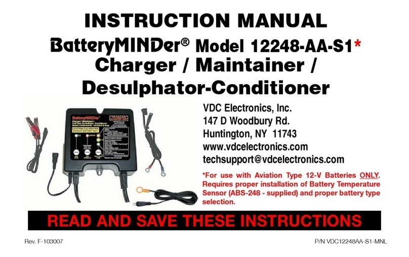 VDC Electronics BatteryMINDer 12248-AA-S1 instruction manual