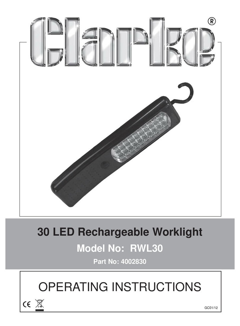Clarke RWL30 User manual Clarke RWL30 User manual
