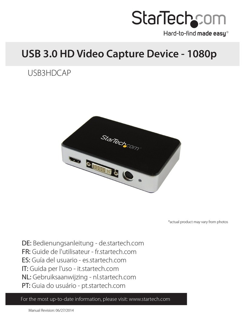 StarTech.com USB3HDCAP instruction manual