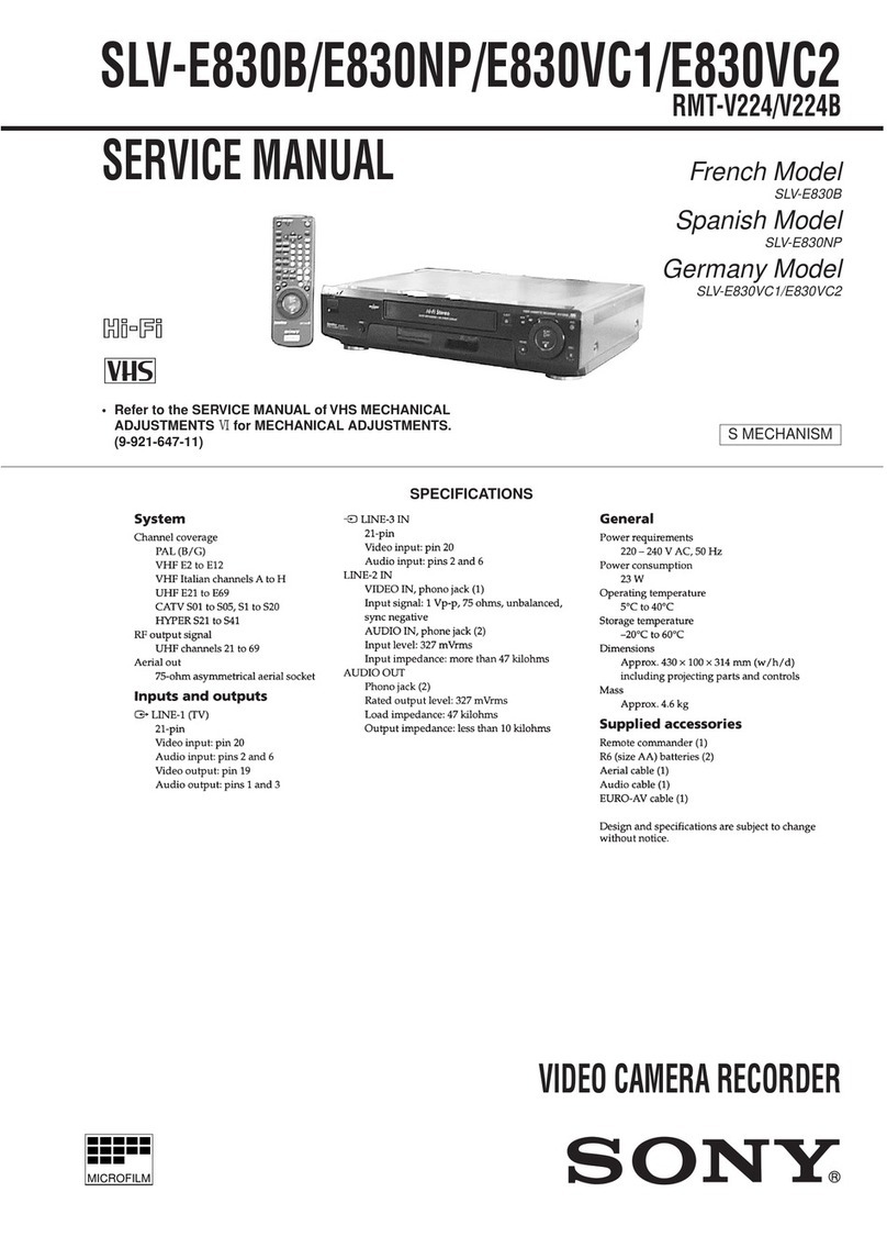 Sony SLV-E830B Service manual