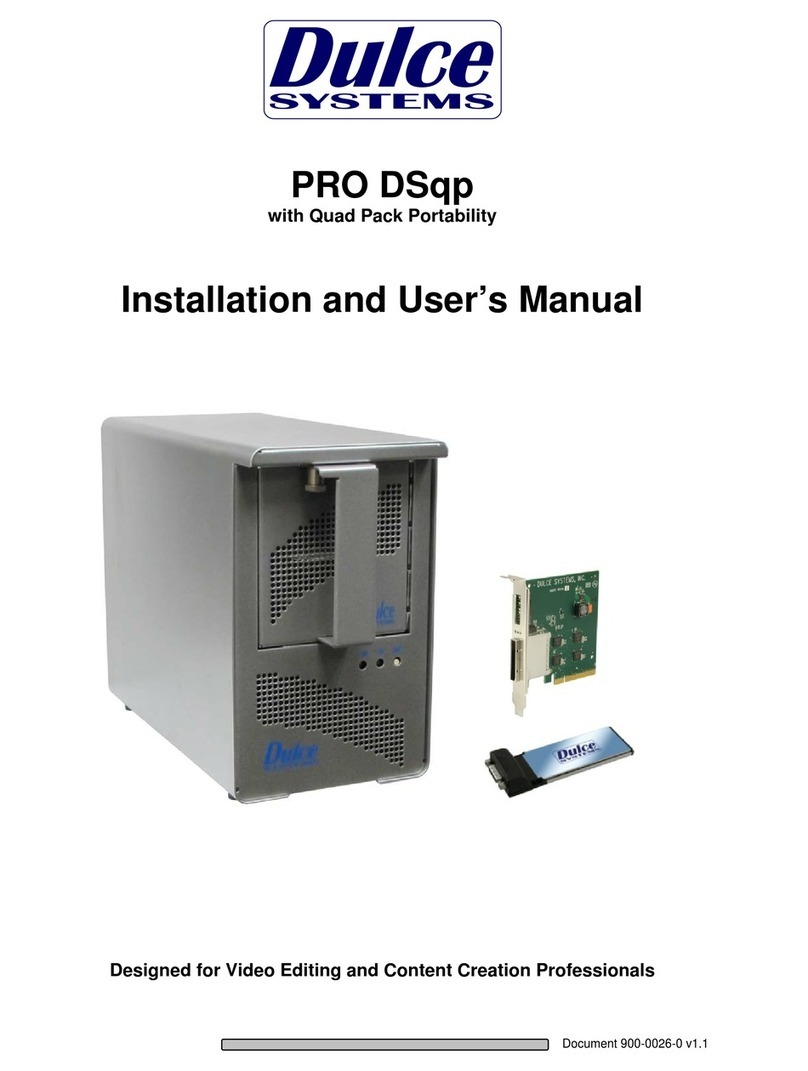 Dulce systems PRO DSqp Installation and user manual