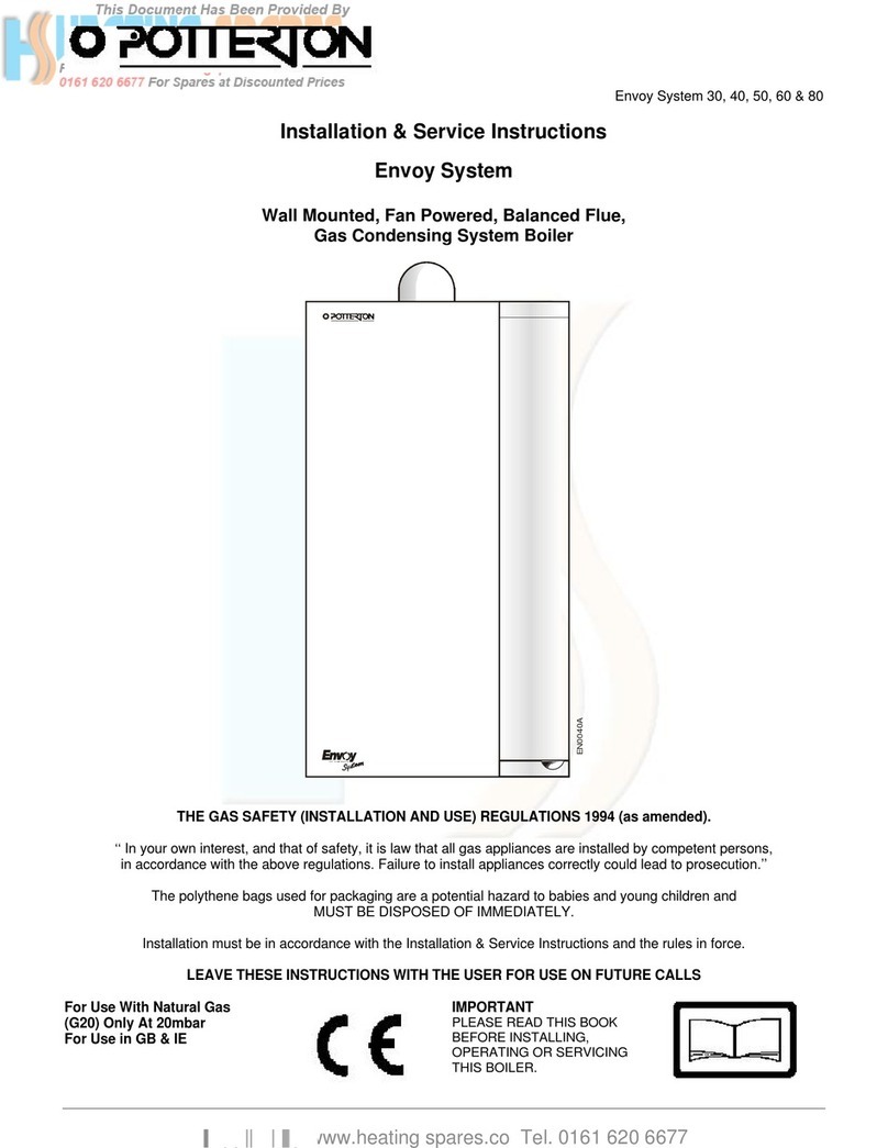 Potterton envoy 30 Installation & service instructions