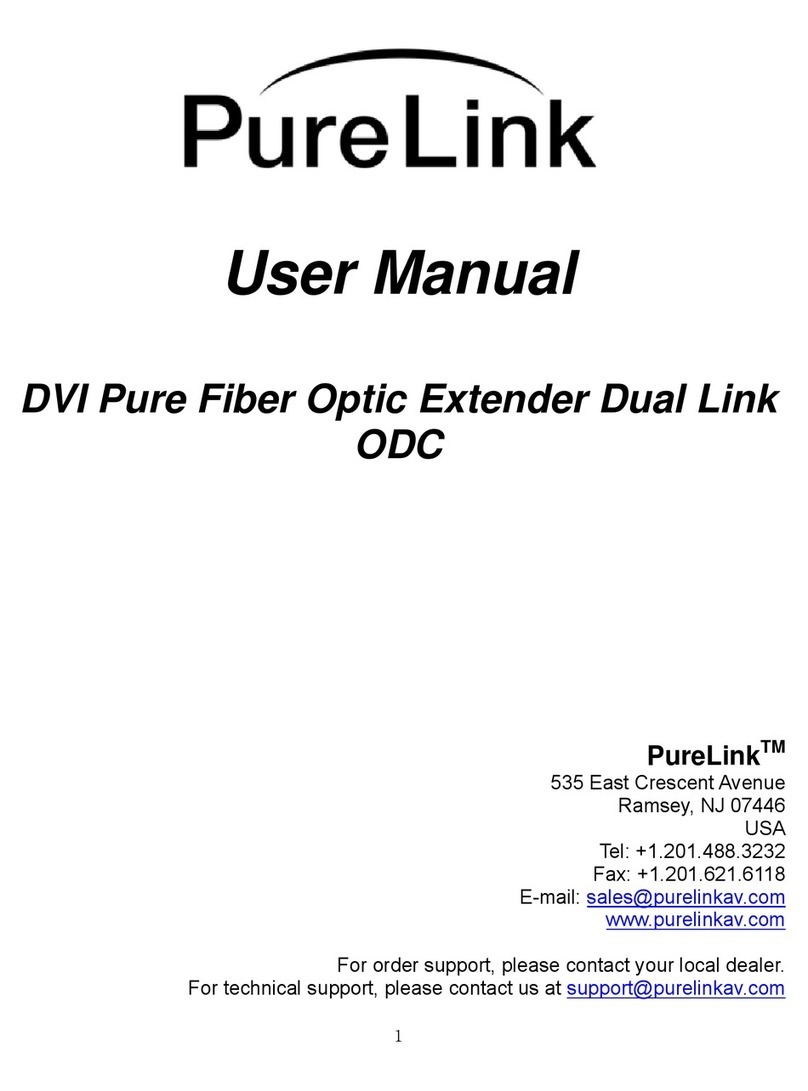 PureLink DVI Pure Fiber Optic Extender Dual LinkODC user manual PureLink DVI Pure Fiber Optic Extender Dual LinkODC user manual