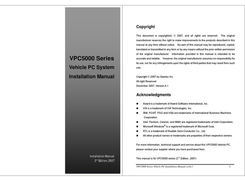 Giantec VPC5000 Series installation manual