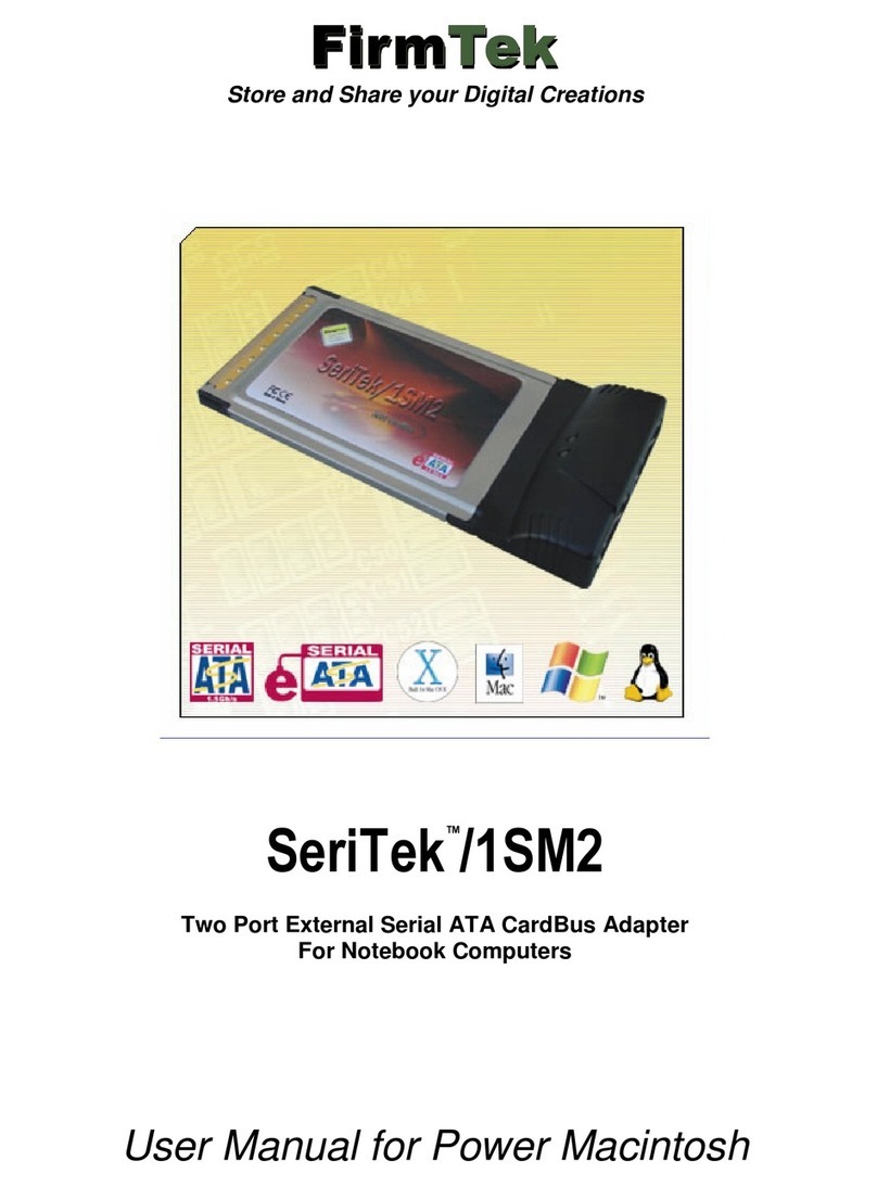 FirmTek SeriTek/1SM2 user manual