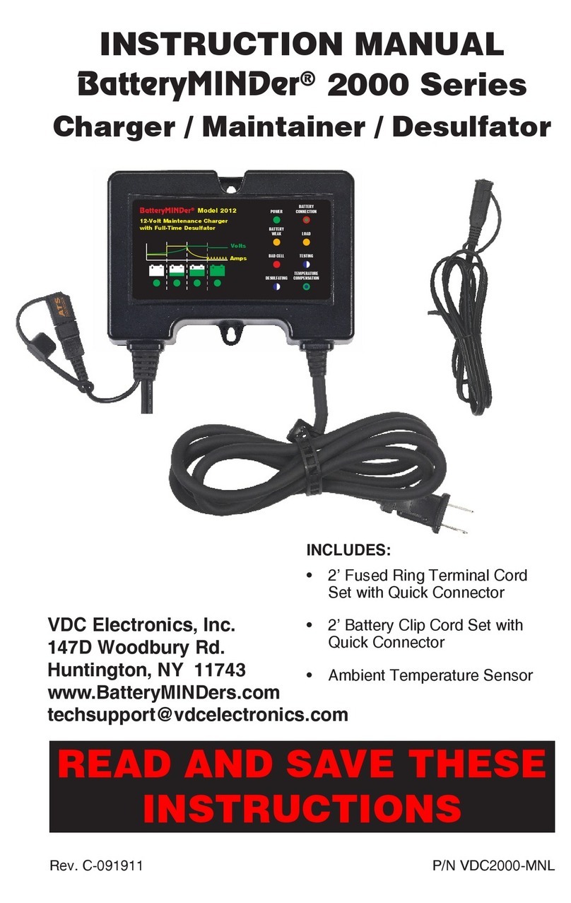 VDC Electronics BatteryMINDer 2000 Series instruction manual VDC Electronics BatteryMINDer 2000 Series instruction manual