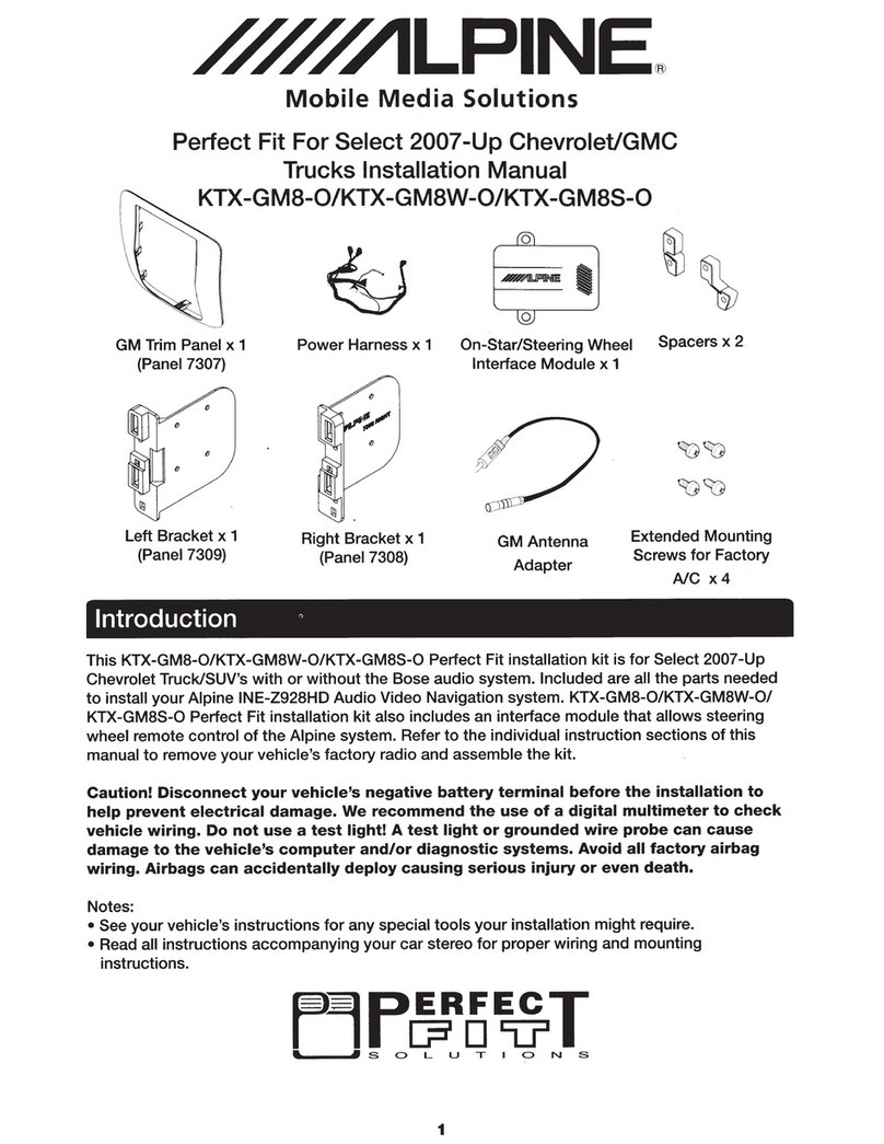 Alpine KTX-GM8-O installation manual