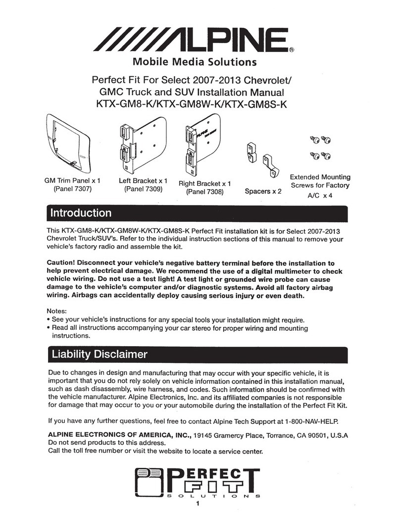 Alpine KTX-GM8-K User manual