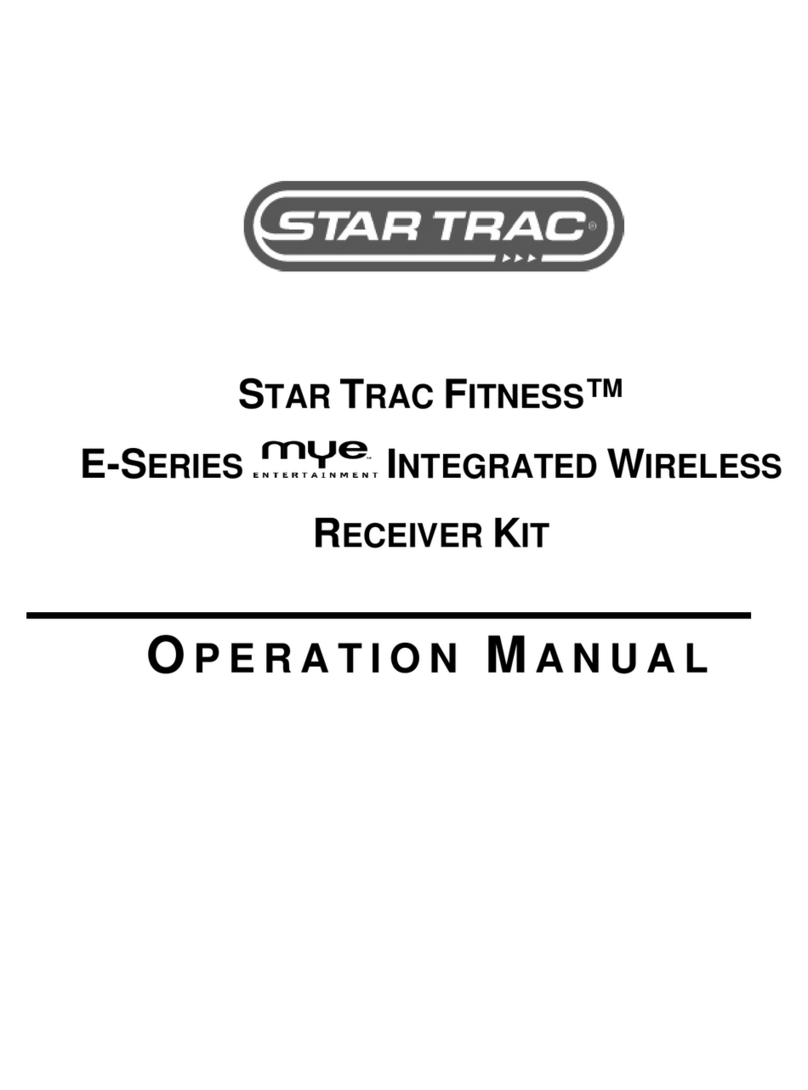 STAR TRAC FITNESS E-Series MYE Operation manual