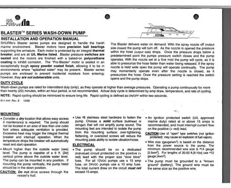 SHURflo Blaster Series Installation and operation manual
