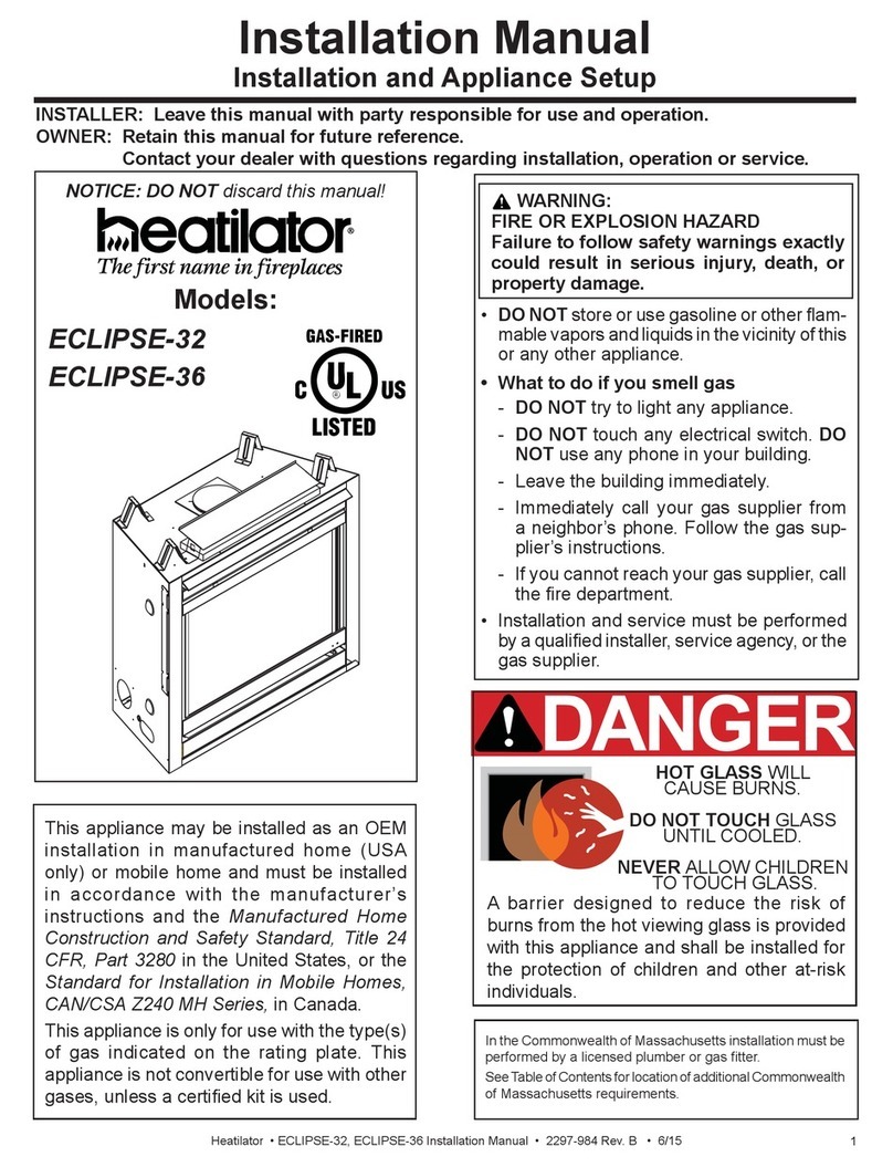 Heatilator ECLIPSE-32 User manual