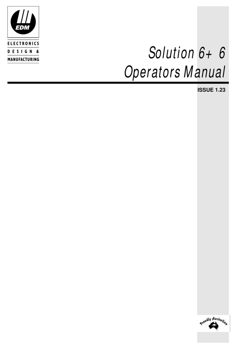 EDM Solution 6+6 Wireless-AE Operator's manual EDM Solution 6+6 Wireless-AE Operator's manual
