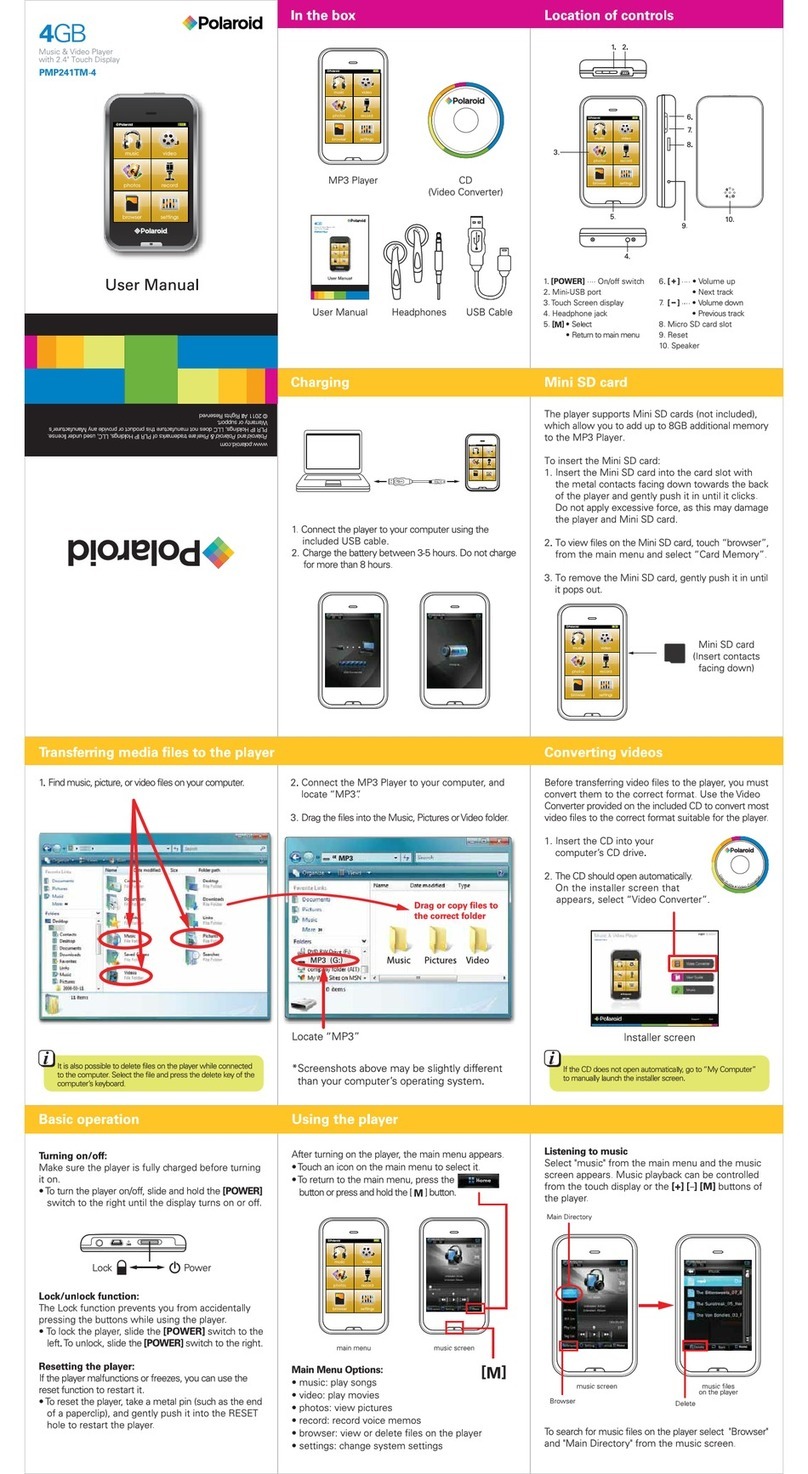 Polaroid PMP241TM-4 User manual Polaroid PMP241TM-4 User manual
