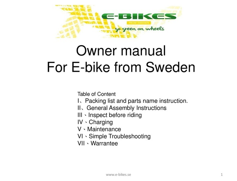 E-bikes A1 owner's manual