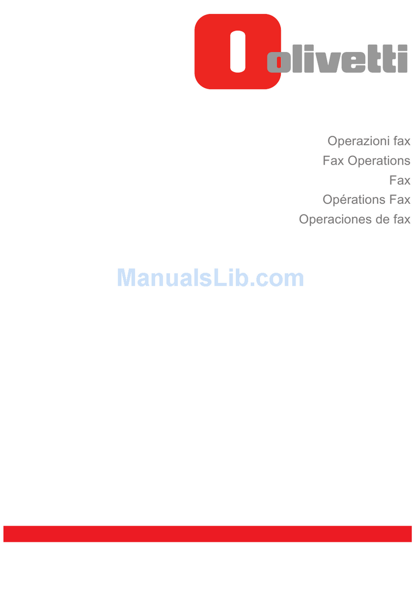 Olivetti d-Color MF552 Installation and maintenance instructions