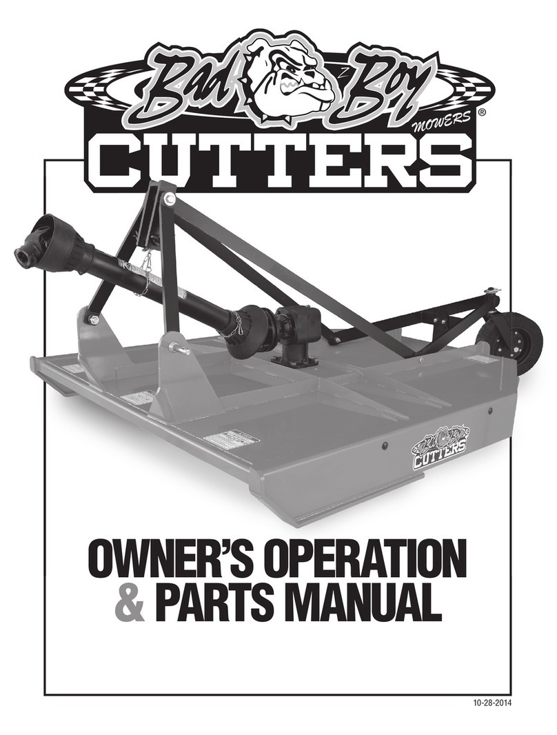 Bad Boy 5' Cutter Owner's operation manual