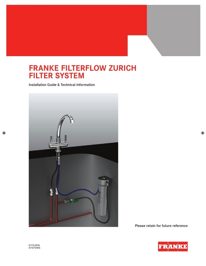 Franke filterflow Zurich filter system installation guide
