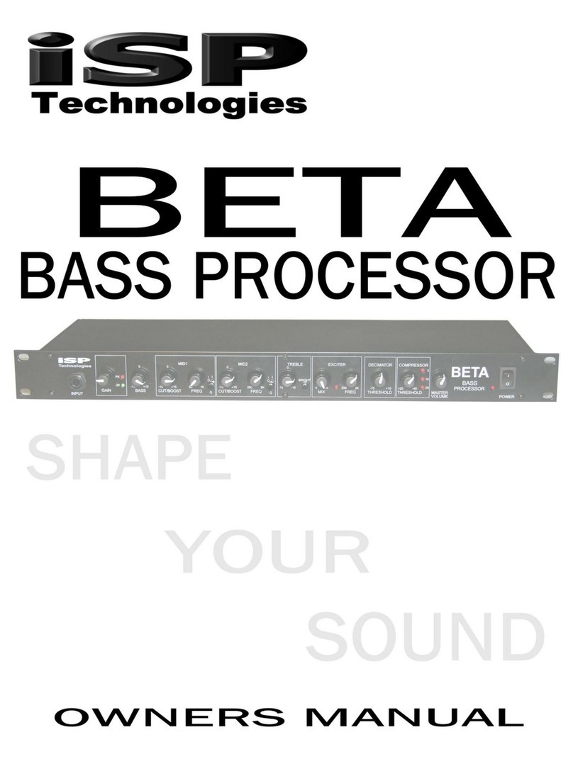iSP Technologies BETA Bass Processor User manual