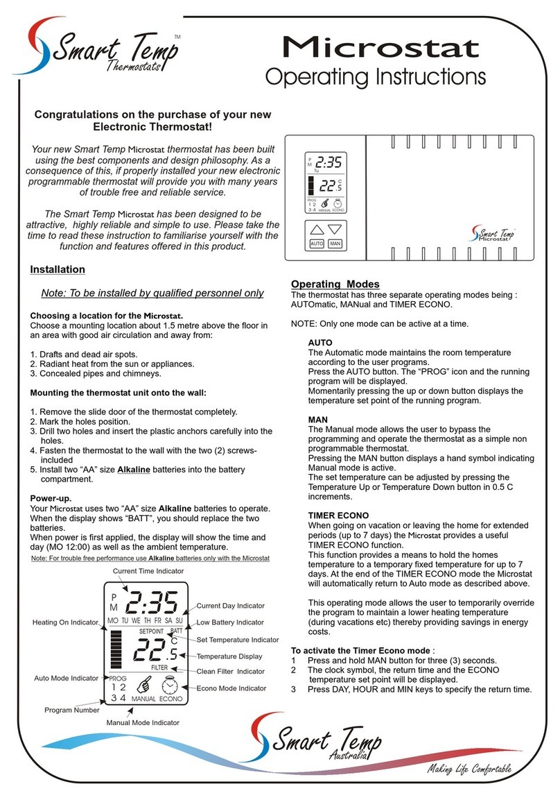 Smart temp Microstat User manual