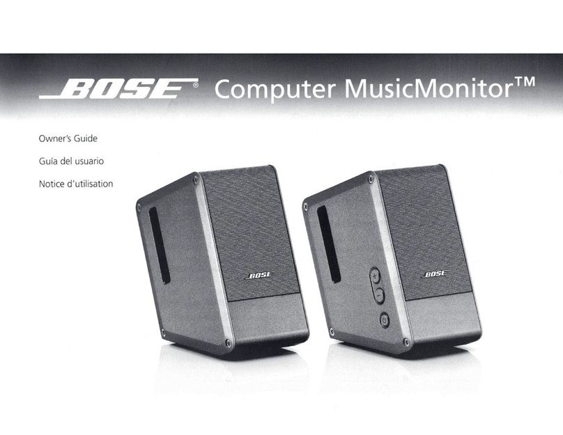 Bose Computer MusicMonitor owner's guide