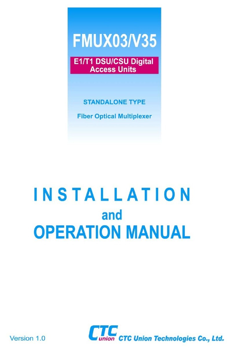 CTC Union FMUX03/V35 Installation and operation manual