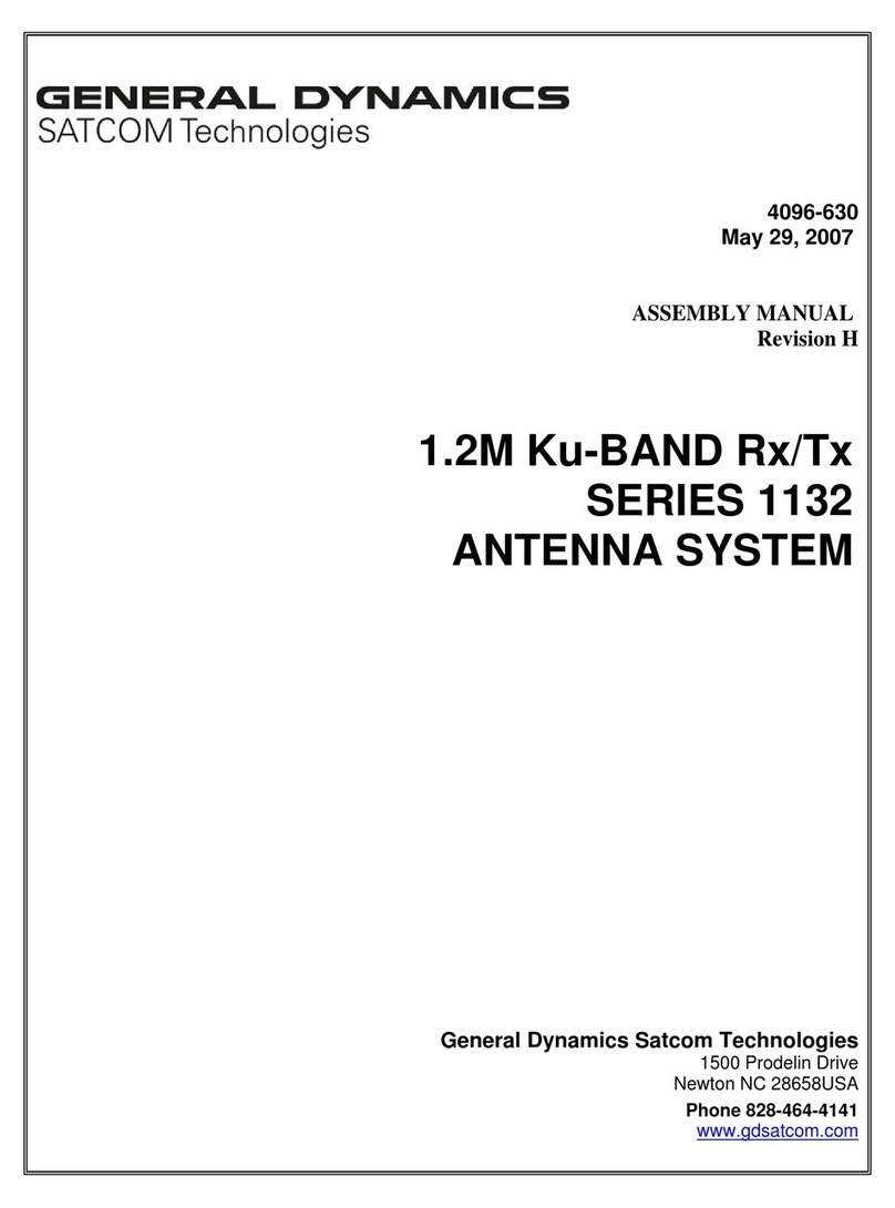 General Dynamics 1.2M Ku-BAND RxSERIES 1132 User manual