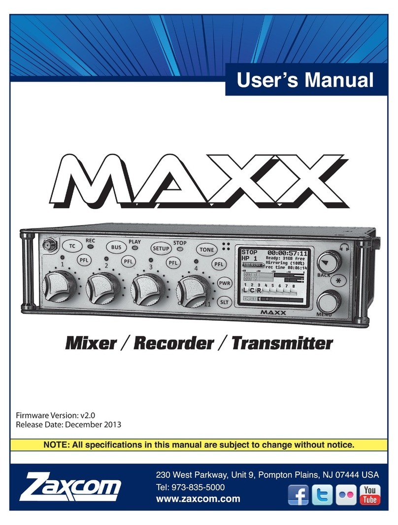 Zaxcom MAXX User manual