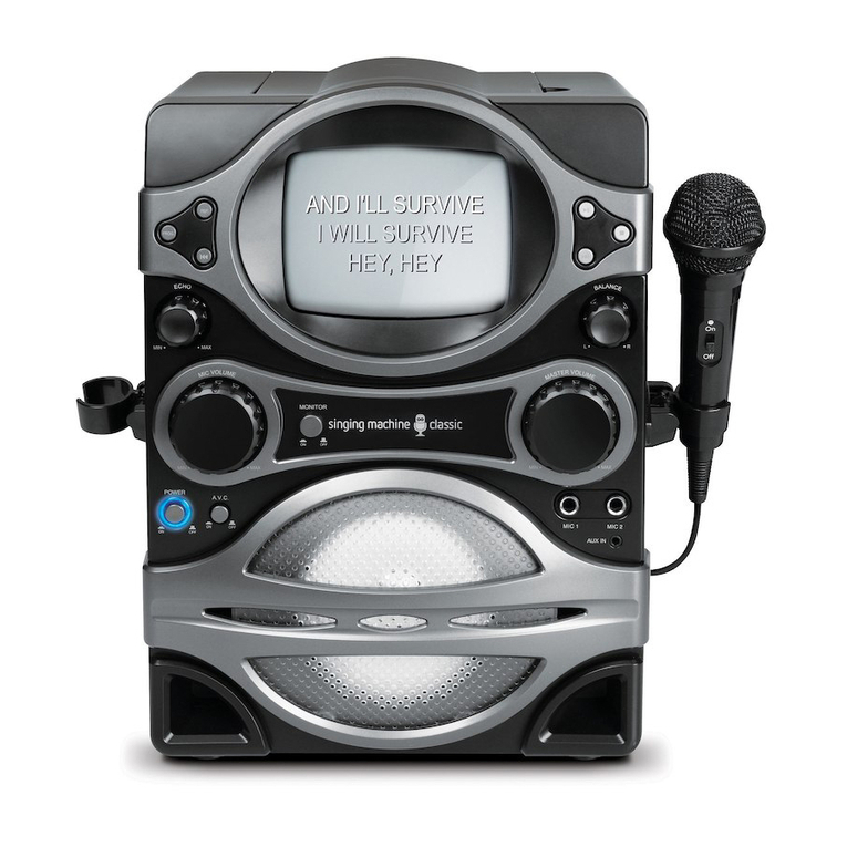 The Singing Machine classic STVG529BK User manual